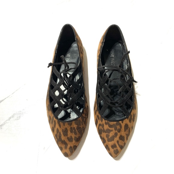 NINE WEST Merloto Cheetah Print Ballet Flats Sz 5.5 - Picture 3 of 13